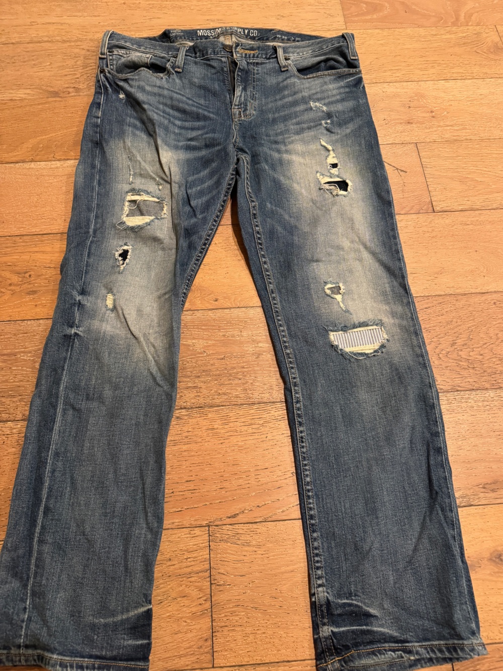 Men’s Slim Straight Ripped Jeans